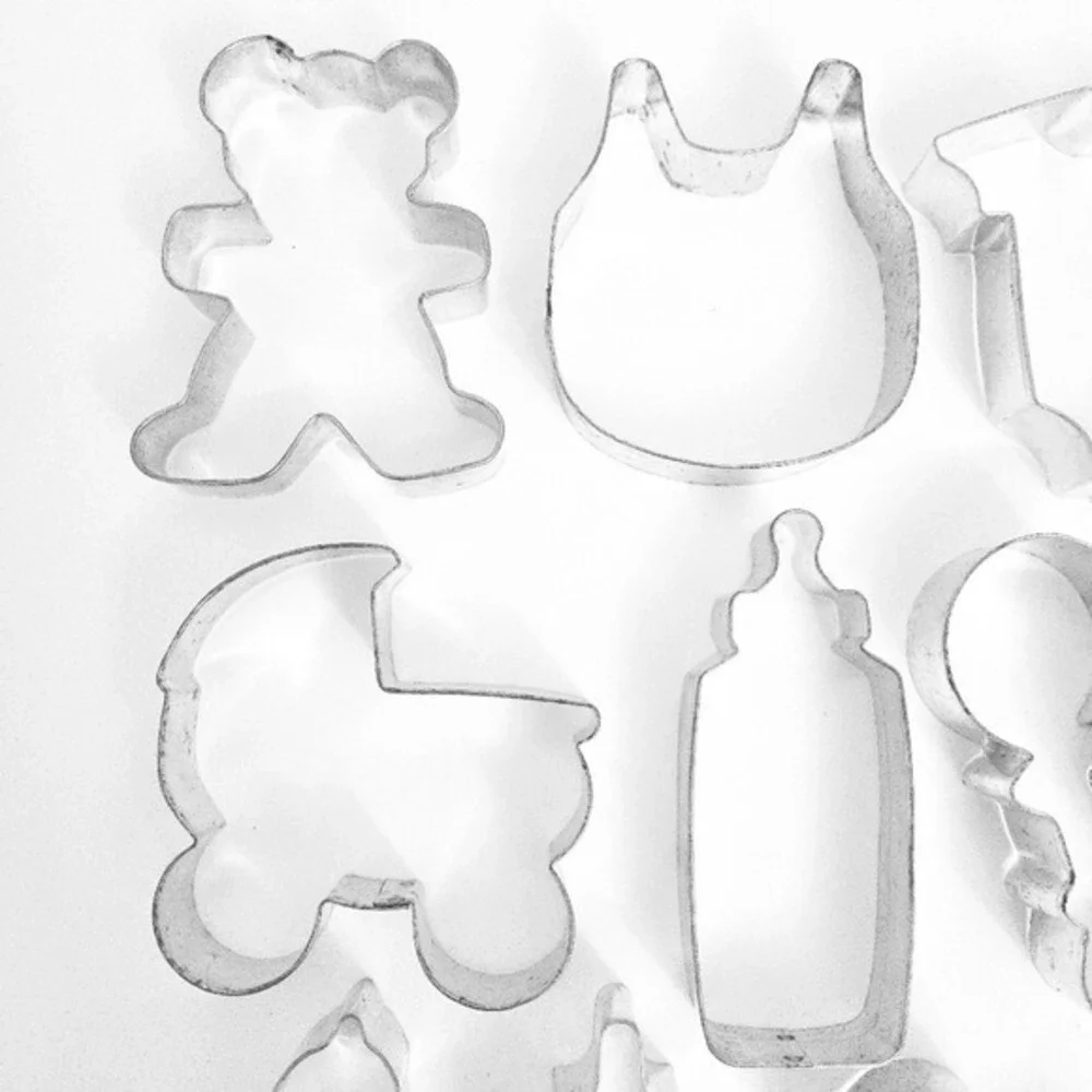 Baby Shower / Gender Reveal Vintage Cookie Cutters‎ (Set of 10)